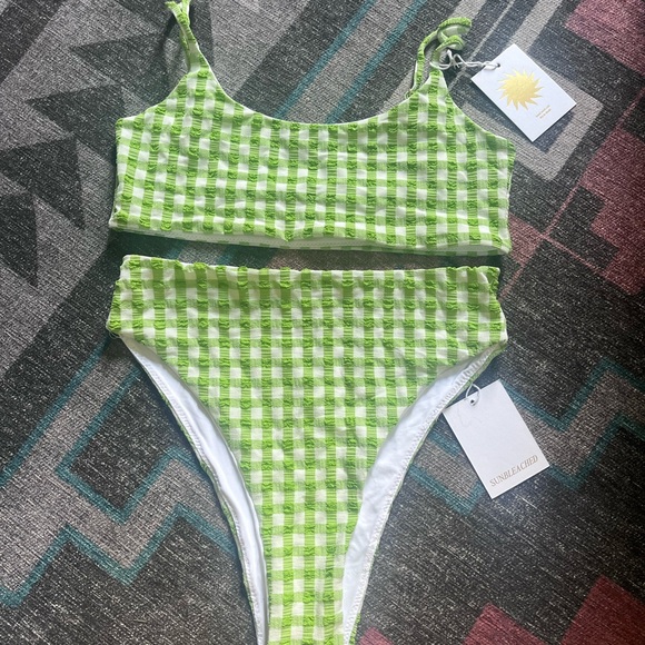 Sunbleached Swim Copenhagen High Waisted Bikini Set M NWT - Picture 1 of 6